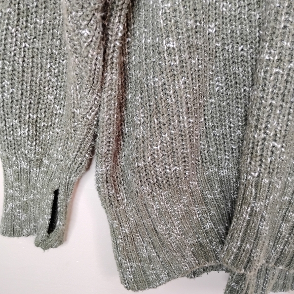 OFFLINE by Aerie Chillside 1/4 Zip Sweater Oversized Chunky 100% Cotton Size M - Picture 3 of 9